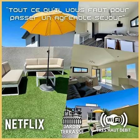 Souplex Jardin Proche Autoroute, Plages Et Attractions, Wifi - Tv, Calme Apartment Bessan