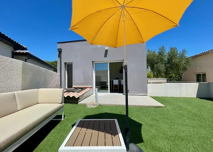 Daire Souplex Jardin Proche Autoroute, Plages Et Attractions, Wifi - Tv, Calme Bessan