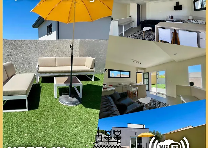 Souplex Jardin Proche Autoroute, Plages Et Attractions, Wifi - Tv, Calme Daire Bessan